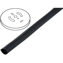 CB-DWT(2X) 6.4; Heat shrink sleeve; glued; 2: 1; 6.4mm; L: 1000mm; black; -55÷125°C; CYG