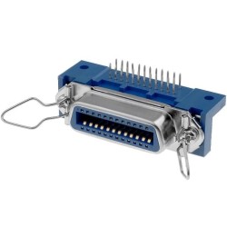 DS1079-F240BS; Connector: Centronics; socket; female; PIN: 24; THT; angled 90°; CONNFLY