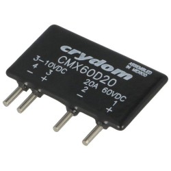 CMX60D20; Relay: solid state; Ucntrl: 3÷10VDC; 20A; 0÷60VDC; THT; SIP; CRYDOM