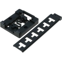; DIN rail mounting bracket; black; COMBIPLAST