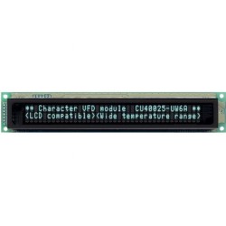 CU40025-UW6J; Display: VFD; alphanumeric; 40x2; Char: 4.7mm; 350cd/m2; PIN: 20; NORITAKE Itron