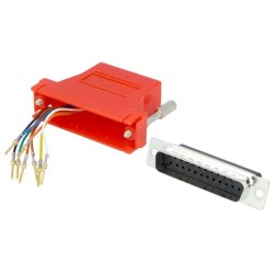 DA25-PMJ8-R-K; Transition: adapter; RJ45 socket,D-Sub 25pin male; red; MH CONNECTORS
