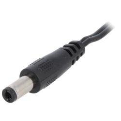 ; Cable; wires,DC 5,5/2,5 plug; straight; 0.5mm2; black; 1.5m; ESPE
