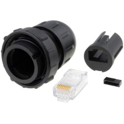 DCC-RJ6T-310; Plug; RJ45; DC; PIN: 8; Cat: 6; Layout: 8p8c; Locking: threaded joint; SWITCHCRAFT