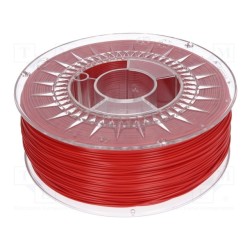 ABS+1.75-RED; Filament: ABS+; 1.75mm; red; Printing temp: 230÷240°C; 1kg; ±0,05mm; DEVIL DESIGN