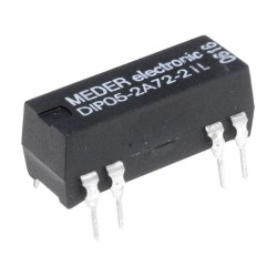 DIP05-2A72-21L; Relay: reed; DPST-NO; Ucoil: 5VDC; 1A; max.200VDC; max.200VAC; 125mW; MEDER
