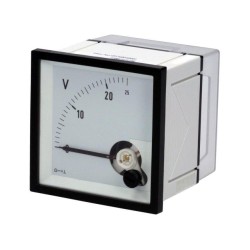 DQN72 25V; Meter: mounting; on panel; analogue; VDC: 0÷25V; 72x72x58.5mm; Gossen Müller & Weigert