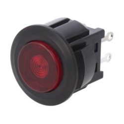 DS-664K-C-L-S-K-TR; Switch: push-button; Pos: 2; SPST-NO; 3A/125VAC; OFF-ON; red; 1kV; MIYAMA