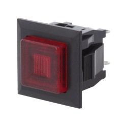 DS-664K-S-L-S-K-TR; Switch: push-button; Pos: 2; SPST-NO; 3A/125VAC; OFF-ON; red; 1kV; MIYAMA