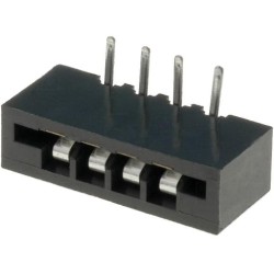 DS1020-04RT1D; Connector: FFC (FPC); angled 90°; PIN: 4; NON-ZIF; THT; tinned; 20mΩ; CONNFLY