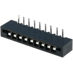 DS1020-09RT1D; Connector: FFC (FPC); angled 90°; PIN: 9; NON-ZIF; THT; tinned; 20mΩ; CONNFLY