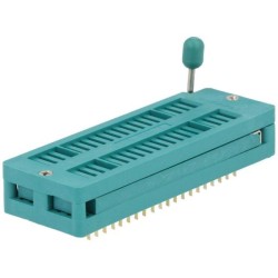 DS1043-400G; Socket: DIP; ZIF; PIN: 40; 7.62/15.24mm; demountable; -40÷105°C; THT; CONNFLY