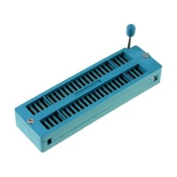 DS1043-480G; Socket: DIP; ZIF; PIN: 48; 7.62/15.24mm; demountable; -40÷105°C; THT; CONNFLY