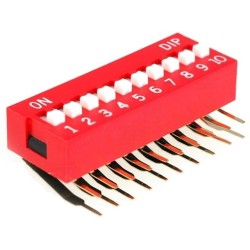 ; Switch: DIP-SWITCH; Poles number: 10; ON-OFF; 0.05A/12VDC; Pos: 2; NINIGI