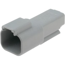 DT04-2P; Connector: wire-wire; DT; plug; male; PIN: 2; IP68; Locking: latch; DEUTSCH