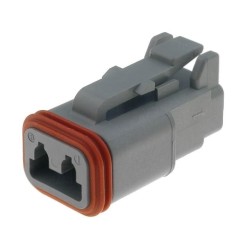 DT06-2S; Connector: wire-wire; DT; plug; female; PIN: 2; IP68; Locking: latch; DEUTSCH