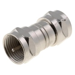 ; Coupler; F plug,both sides; straight; for cable; 