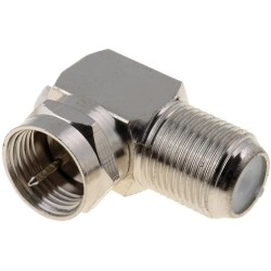 ; Coupler; F socket,F plug; angled 90°; 