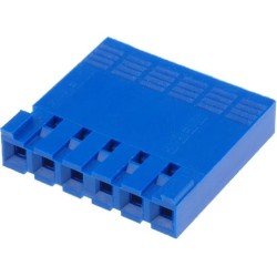 65240-006LF; Plug; wire-board; female; PIN: 6; w/o contacts; 2.54mm; for cable; FCI