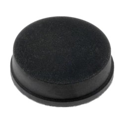 ; Self-adhesive foot; black; rubber; A: 11.3mm; B: 10.7mm; E: 3.2mm; FIX&FASTEN