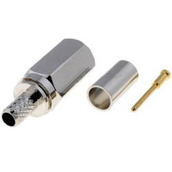 ; Plug; FME; male; straight; RG58; crimped; for cable; 
