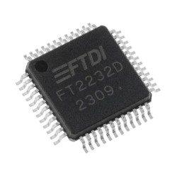 FT2232D-TRAY; IC: interface; USB-UART x2, FIFO x2, MPSSE; Full Speed; 3.3÷5VDC; FTDI
