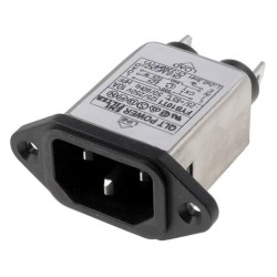 FYB10T1; Connector: AC supply; socket; male; 10A; 250VAC; IEC 60320; 0.3mH; YUNPEN ELECTRONIC