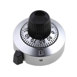 11A11B10; Precise knob; with counting dial; Shaft d: 6.35mm; Ø25.4x21.05mm; VISHAY