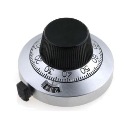 21A11B10; Precise knob; with counting dial; Shaft d: 6.35mm; Ø46x25.4mm; VISHAY