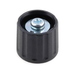 2621603; Knob; polyamide; Øshaft: 6mm; black; clamp mechanism with screw; RITEL