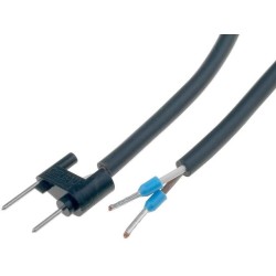 3020.1305B; Cable with plug; 24VDC; 230VAC; -20÷55°C; Colour: black; 5m; GELBAU