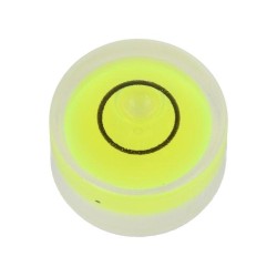 GN 2281-KT-14-G-40-1; Spirit level; H: 8mm; Ømount.hole: 14mm; plastic; Body: white; ELESA+GANTER