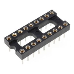 DS1001-01-18BT1NSF6S; Socket: DIP; PIN: 18; Pitch: 2.54mm; precision; THT; gold-plated; CONNFLY