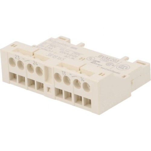 GVAE203; Auxiliary contacts; Auxiliary contacts: NO + NO; front; SCHNEIDER ELECTRIC