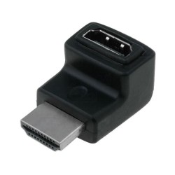 68782; Adapter; HDMI socket 270°,HDMI plug; Colour: black; Goobay