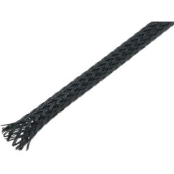 170-10800; Polyester conduit; Braid diameter: 5÷12,nom.8mm; Len: 100m; black; HELLERMANNTYTON