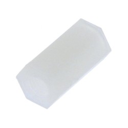 HP-11; Screwed spacer sleeve; hexagonal; polyamide; M3; 11mm; FIX&FASTEN