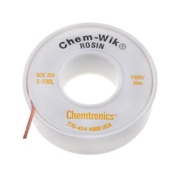 ; Tape: desoldering; rosin; W: 1.27mm; L: 30m; CHEMTRONICS