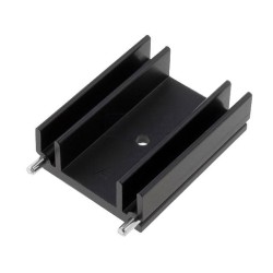 HS-130-38; Heatsink: extruded; TO220; black; L: 37.5mm; W: 29mm; H: 12mm; 13K/W; STONECOLD