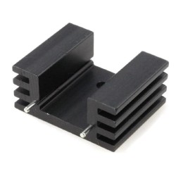 HS-132-25; Heatsink: extruded; TO220; black; L: 25.4mm; W: 32mm; H: 14mm; 13K/W; STONECOLD