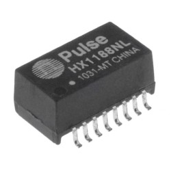 HX1188NL; Transformer: LAN; SMD; -40÷85°C; Trans: RX 1: 1,TX 1: 1; -1dB; PULSE