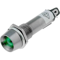 IND8-12G-B; Indicator: LED; recessed; 12VDC; Cutout: Ø8.2mm; IP40; metal; NINIGI