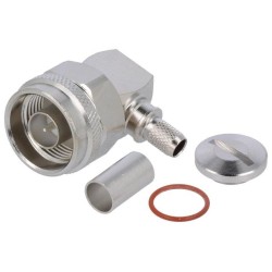 J01020A0097; Plug; N; male; angled 90°; 50Ω; B7808A,CNT-240,H155,LMR240; teflon; TELEGÄRTNER