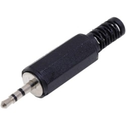 ; Plug; Jack 2,5mm; male; stereo; with strain relief; straight; 