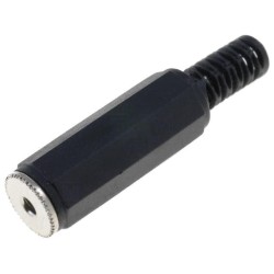 ; Plug; Jack 2,5mm; female; mono; with strain relief; straight; 