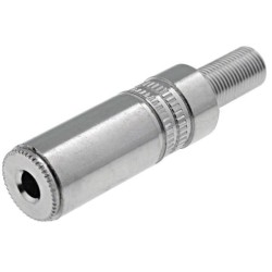 ; Plug; Jack 3,5mm; female; stereo; with strain relief; straight; 