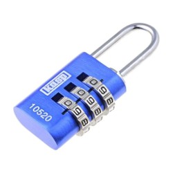 K10520BLUD; Padlock; Kind: shackle,combination code; A: 22mm; C: 3mm; B: 20mm; KASP