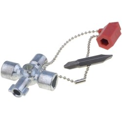 00 11 02; Key; for control cabinets; 44mm; KNIPEX