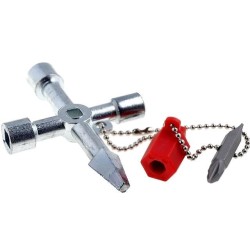 00 11 04; Key; for control cabinets; 90mm; KNIPEX