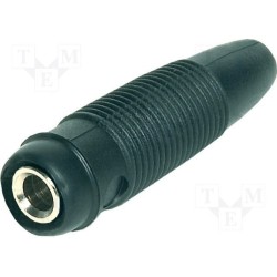 KUN30SW; Socket; 4mm banana; 16A; 60VDC; black; nickel plated; on cable; HIRSCHMANN T&M